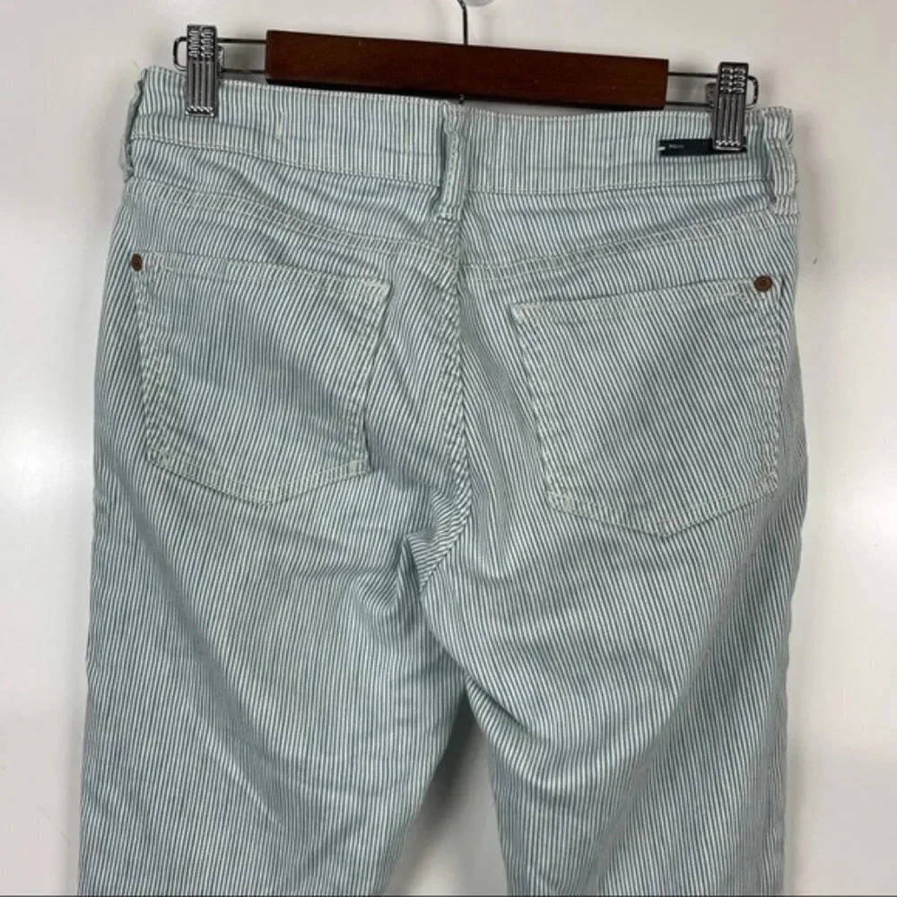 Anthro Pilcro Striped Mid-Rise Skinny Jeans Sz 27